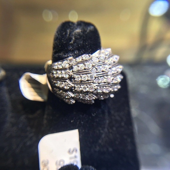 Robson Jewelers Cocktail Ring CZ Sz 6.5 Silver 925 NWT (All Stones Simulated) - Picture 6 of 6